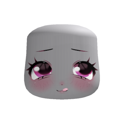 sweet excited blushing anime eyes pink