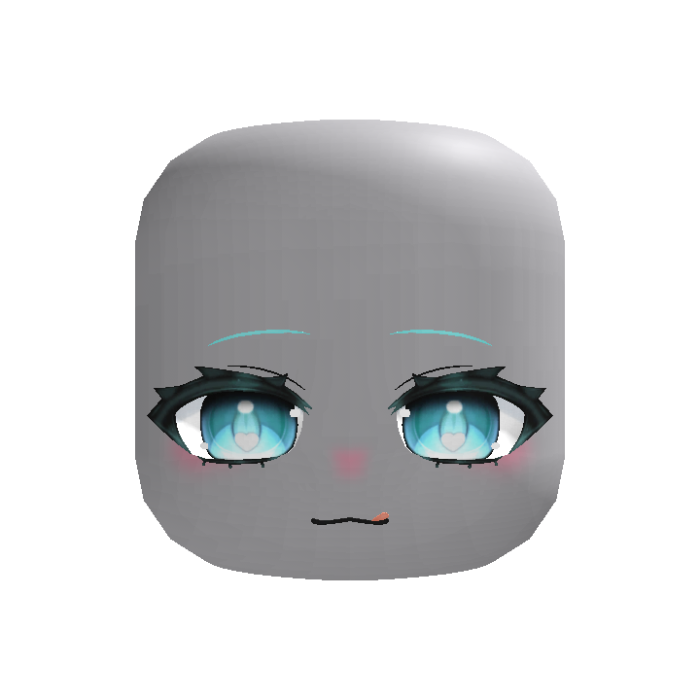 Miku Cosplay Face in Blue