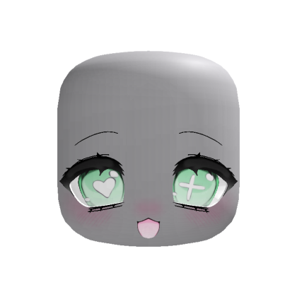 (Animated) Green Cute Heart Eye Face