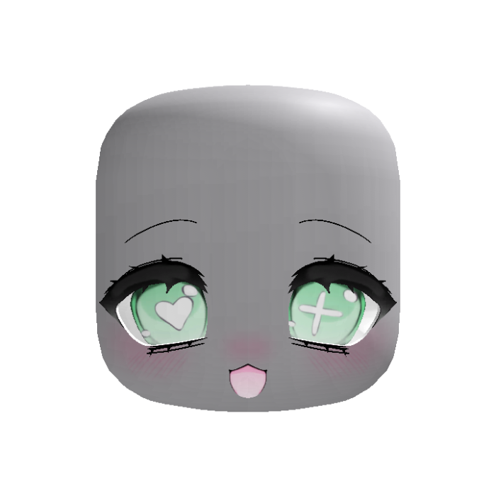 (Animated) Green Cute Heart Eye Face