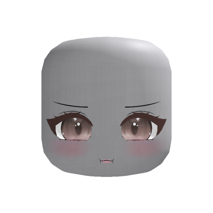 Beige Angry Chibi Face