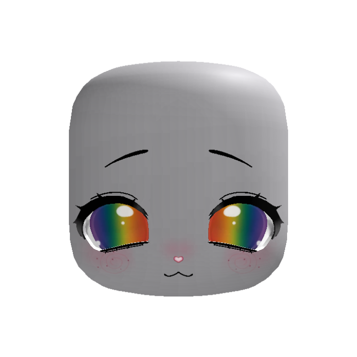 (animated) cute moe puppy eyes in rainbow