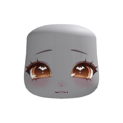 🦇 kawaii halloween bat anime face orange