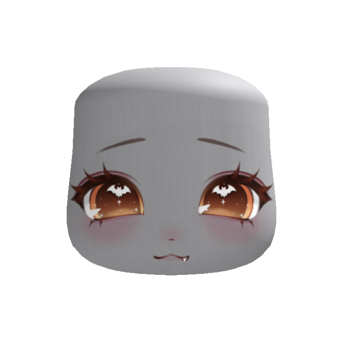 🦇 kawaii halloween bat anime face orange