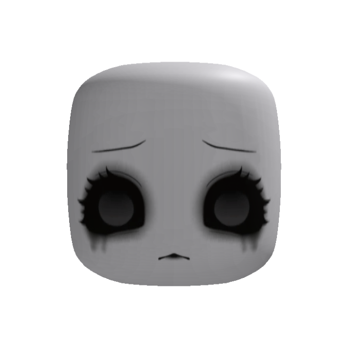 creepy crying ghost doll chibi face