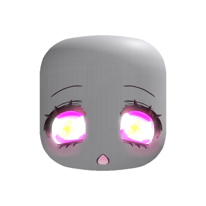 ♡ cute emissive animated hot pink dynamic head