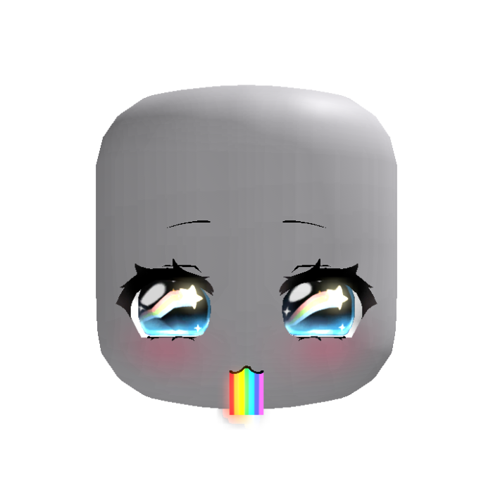 ♡ : [ GLOWING ] rainbow barf starry moe blue eyes