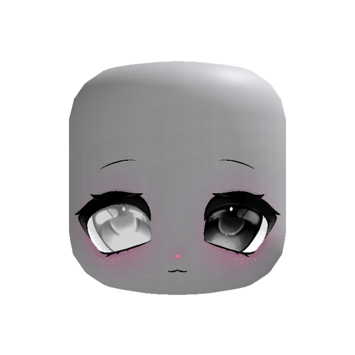 Cute Kawaii Doll Bunny Tech Face In Black + White
