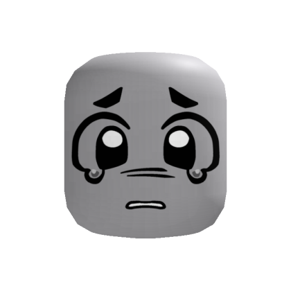 Expressive Cartoony Teary Face (Recolorable) thumbnail