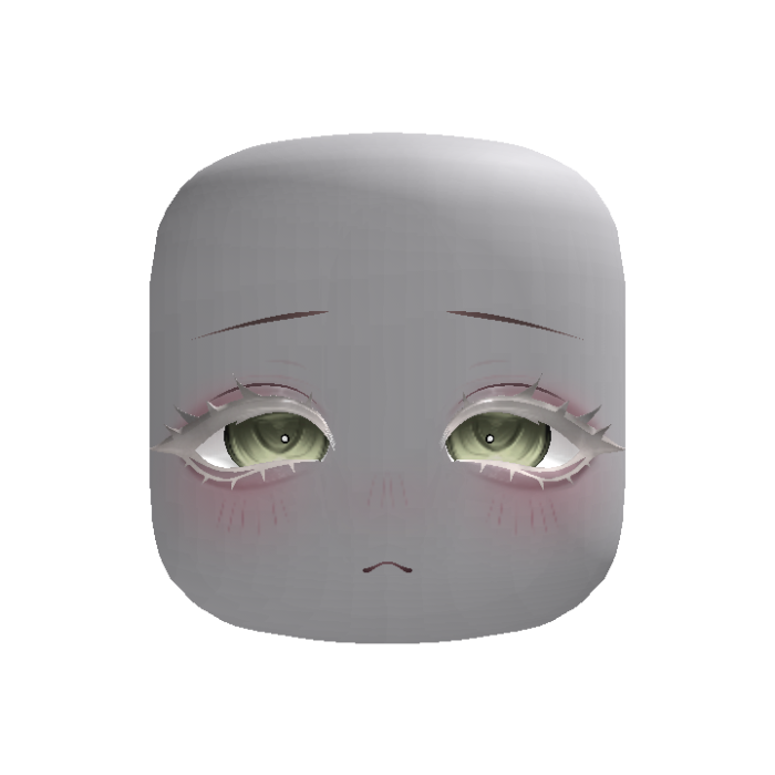 Cute Sleepy Jirai Face (Albino Green)