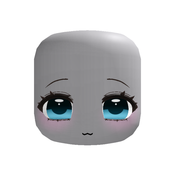 kawaii neko moe face aqua blue