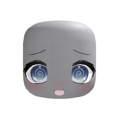 (Animated) Blue Silly Kawaii Dizzy Face