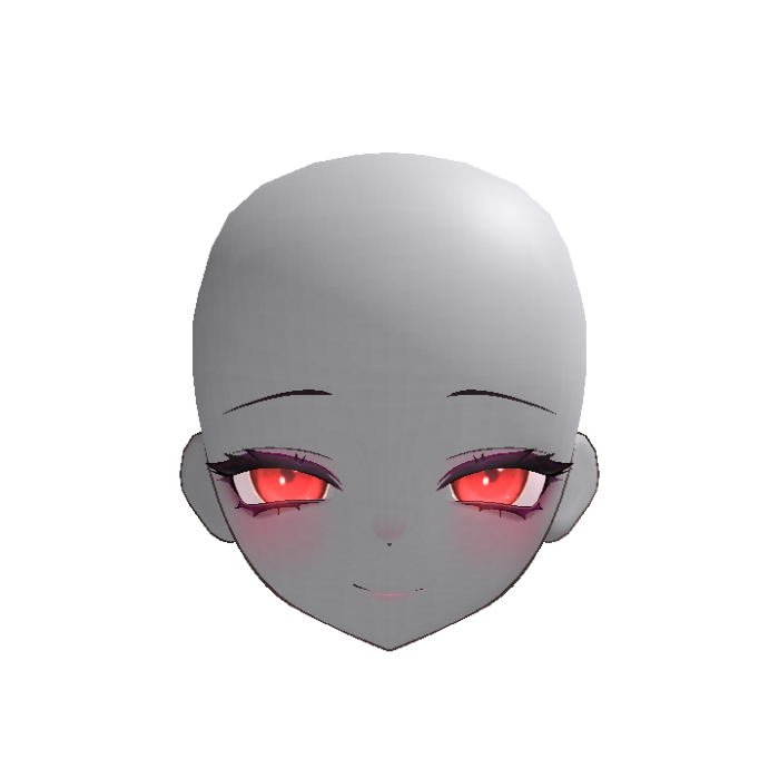 Glow Anime Doll Head Evil (Red)