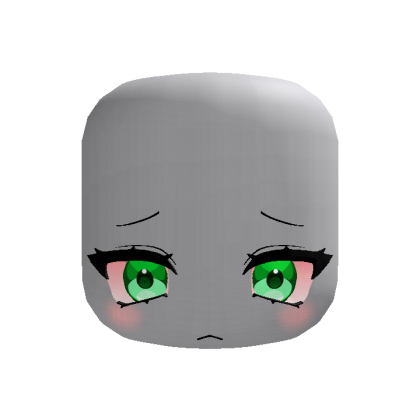Cute Sleepy Tired Anime Face (Green)