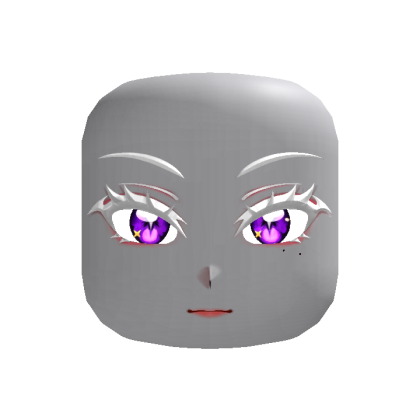 Albino Kawaii Bat Lash Face Purple