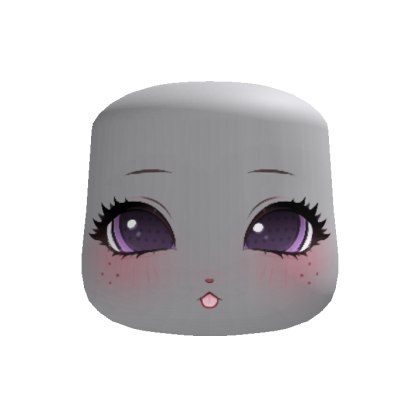sweet kawaii moe bunny face (purple)