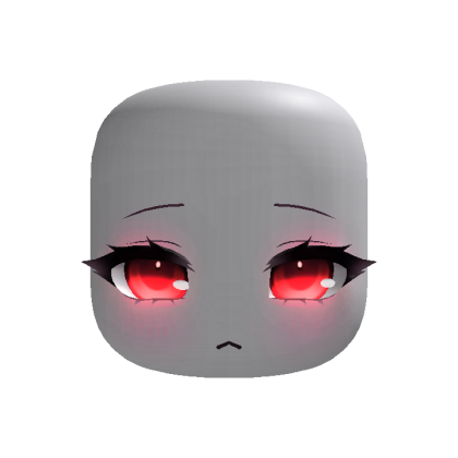 (GLOWING) cute bright red glowy anime eyes