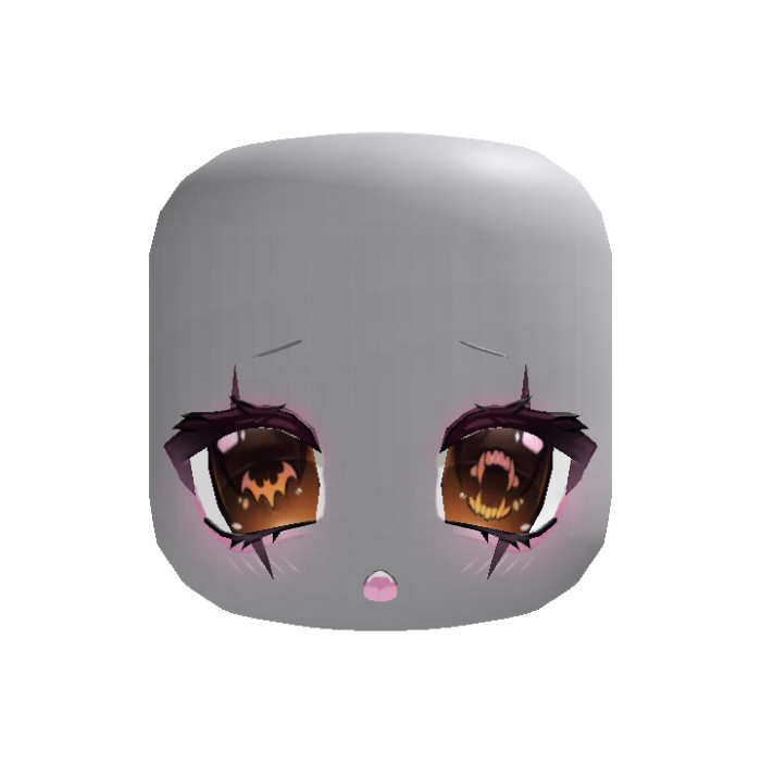 ꒰ANIMATED꒱ Spooky Dark Orange Halloween Face