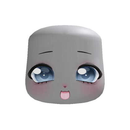 (animated) blue bubbly sweet happy neko face