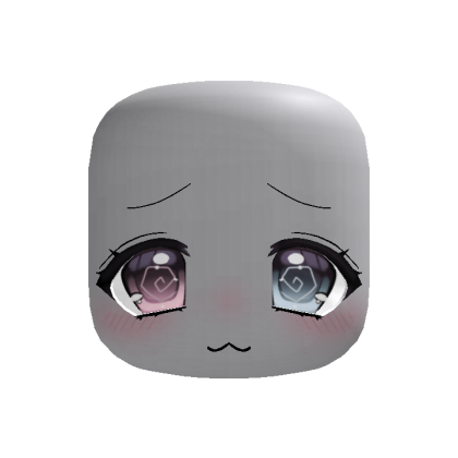 kawaii doll moe dizzy puppy eyes pink & blue face thumbnail