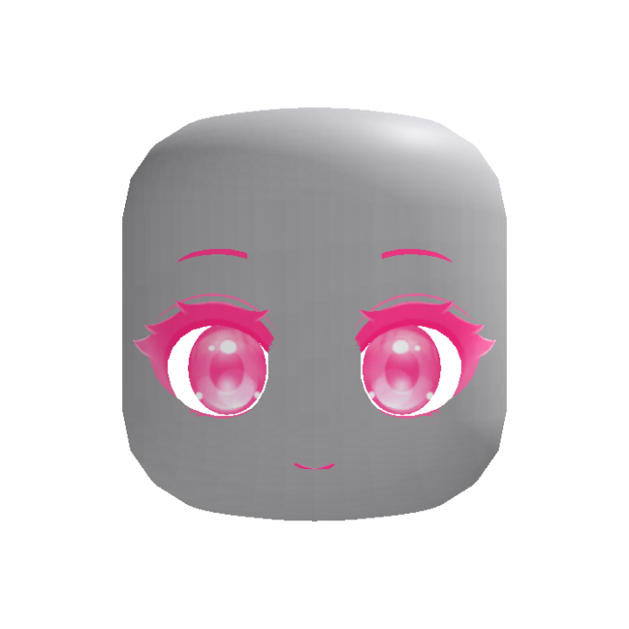 Bubblegum Pink Anime Eyes w/ Cute Adorable Smile
