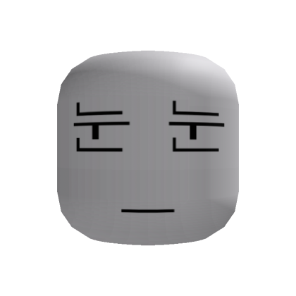 Recolorable Ascii Annoyed Tired Face - Roblox
