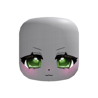 🐱 kawaii smug kitty face 🐾 green 🍀
