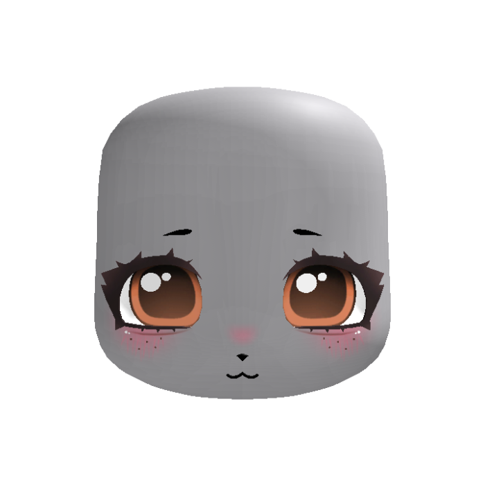 orange foxy cute kawaii kigurumi doll eyes head