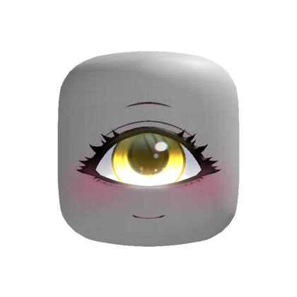 [GLOWING] Kawaii Cyclops Anime Girl Head (Yellow)