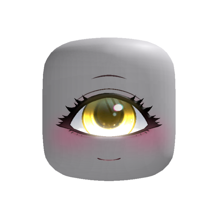 [GLOWING] Kawaii Cyclops Anime Girl Head (Yellow)