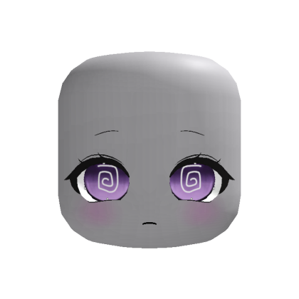 Purple Kawaii Anime Dreaming Girl Face