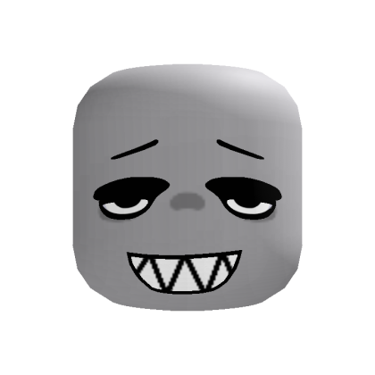 spiky teeth gloomy toon face