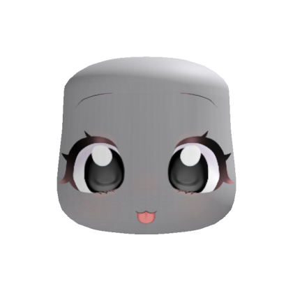 kawaii silly big eyes moe face black
