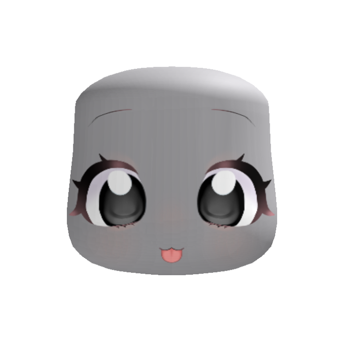 kawaii silly big eyes moe face black