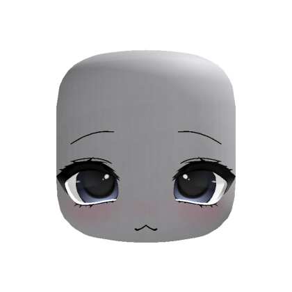 (animated) blue kawaii cute sweet doll anime face