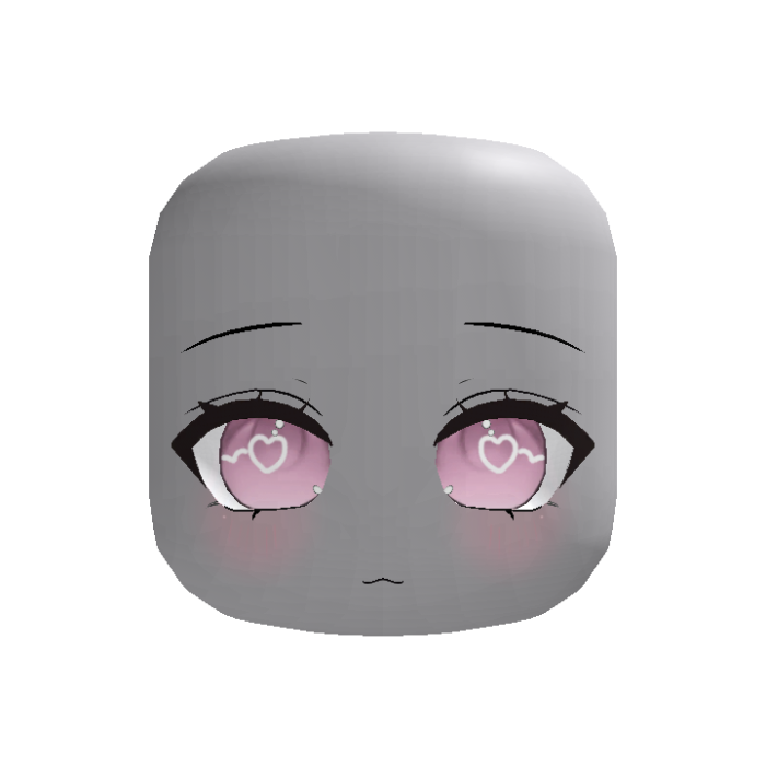 Pink Heart Pupils Face