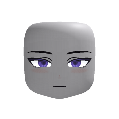 Retro Anime Face w/ Violet Eyes