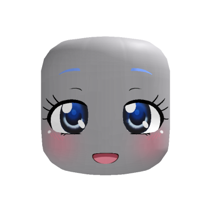 [ANIMATED] kawaii blue nostalgic anime face