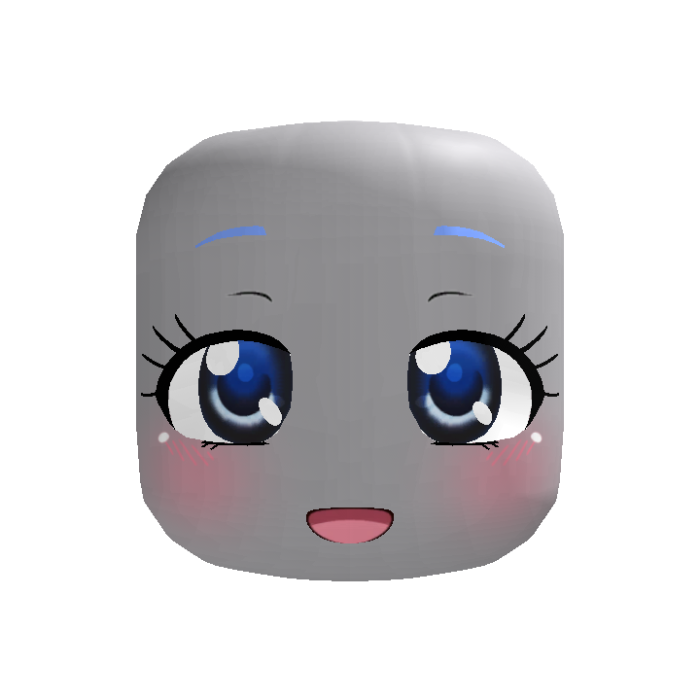 [ANIMATED] kawaii blue nostalgic anime face