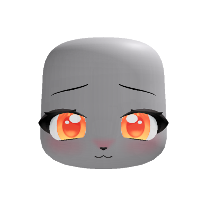cute shy fox stare eyes in orange (animated)