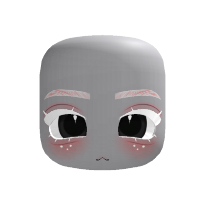 ♡ Adorable albino fawn chibi face ♡ (black eyes)