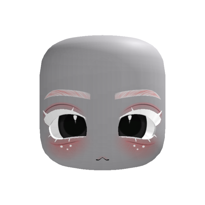 ♡ Adorable albino fawn chibi face ♡ (black eyes)