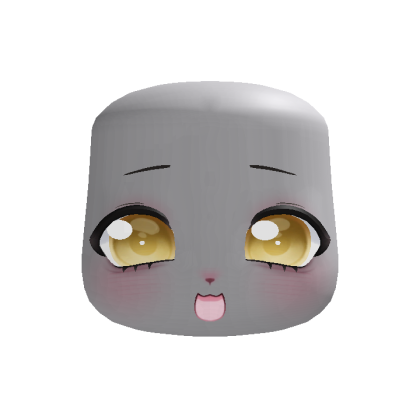 (animated) yellow bubbly sweet happy neko face