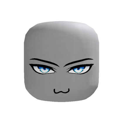 silly smirk intimidating face [ blue ]