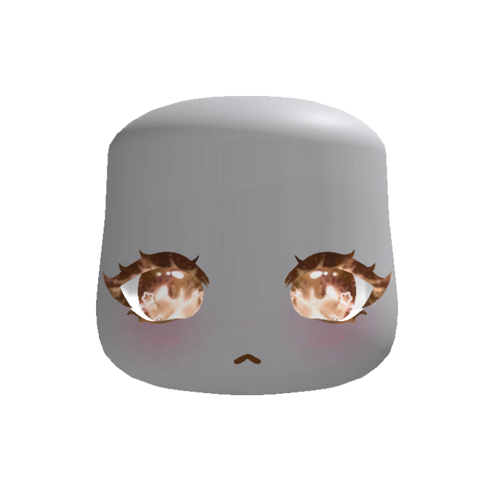 Sparkling Glittering Anime Face (Gold Yellow)