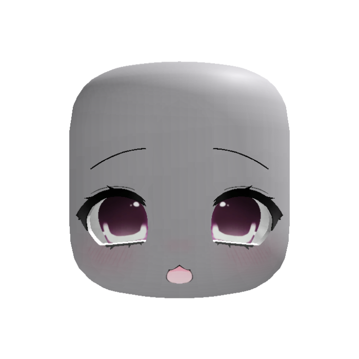 (Animated) Purple Adorabl Kawaii Chibi Amazed Face