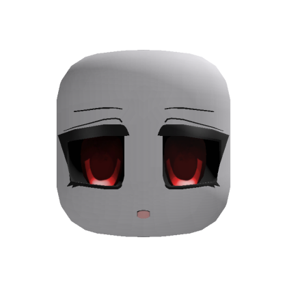 red & black cute confused happy anime face thumbnail