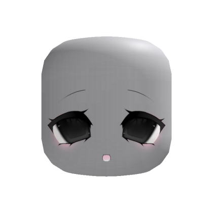 moe sleepy face black eyes