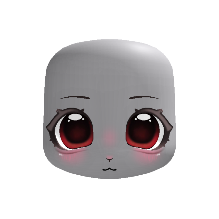 ♡ animated red kigurumi furry pretty head