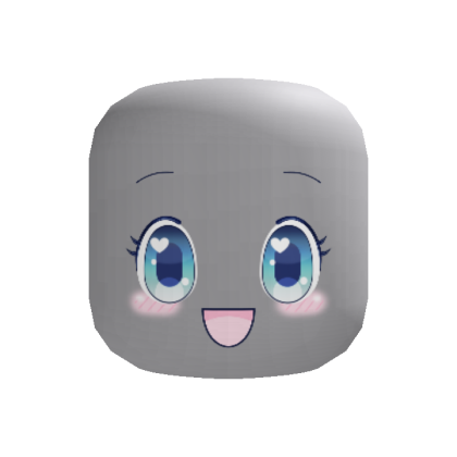 Blue Y2k Joyful Moe Mofu Anime Face thumbnail